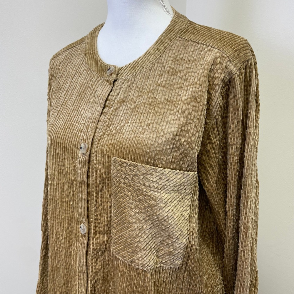 Pure Jill J.Jill Textured Corduroy Duster L Button Front Longline Shirt Jacket - Picture 6 of 16